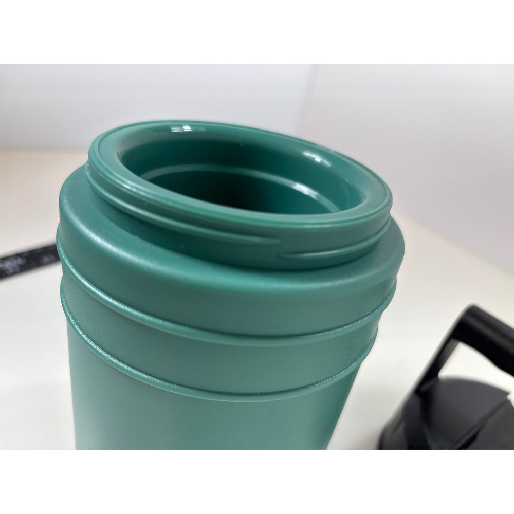 Stanley Aladdin Insulated Soup‎ Food Jar Thermos 10oz Green Black Folding Spoon - Picture 7 of 12